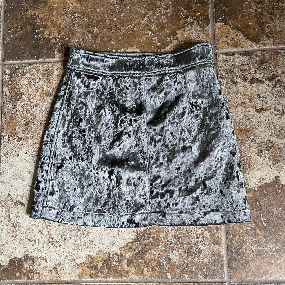 Velvet pencil skirt